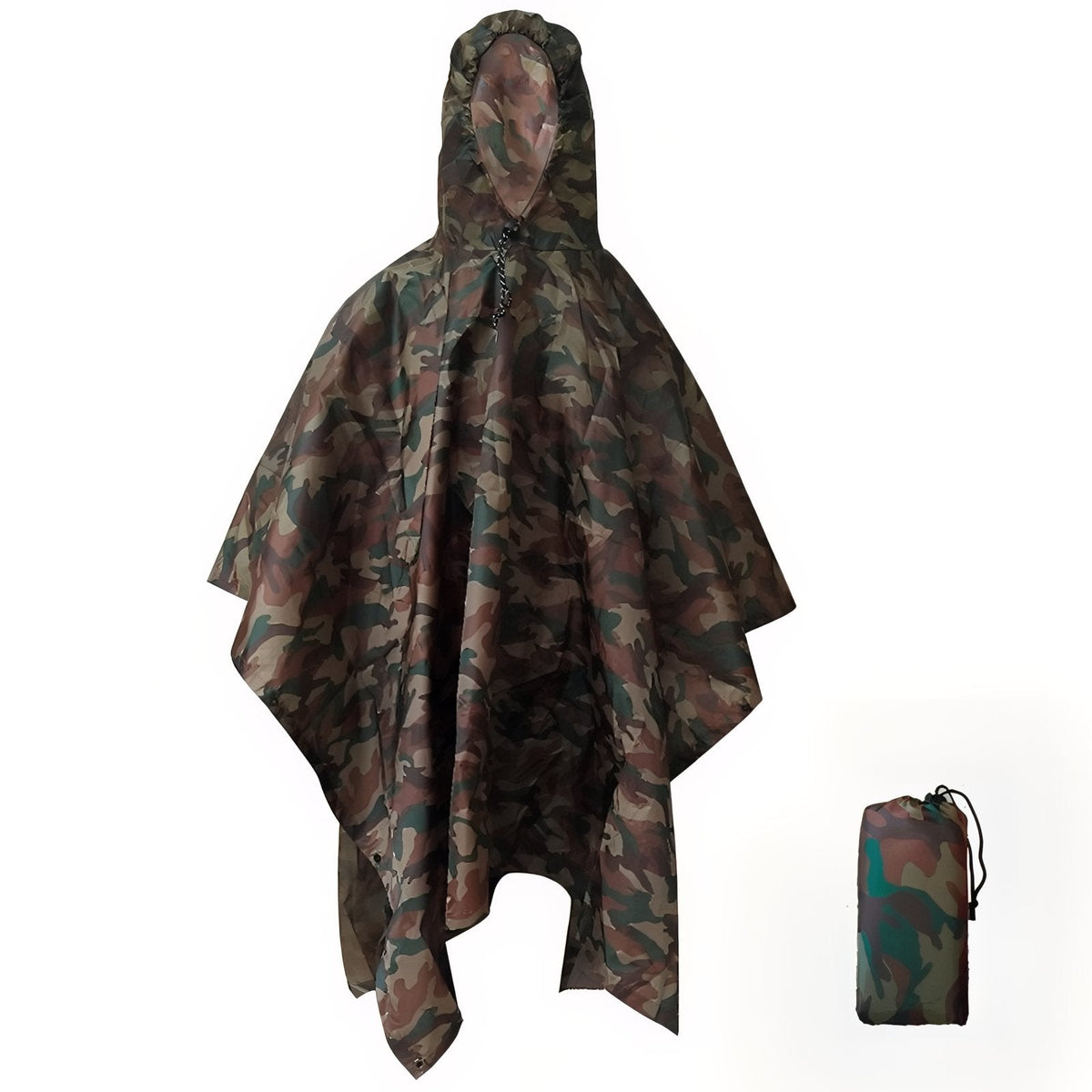 Poncho Imperméable de Randonnée vert camouflage