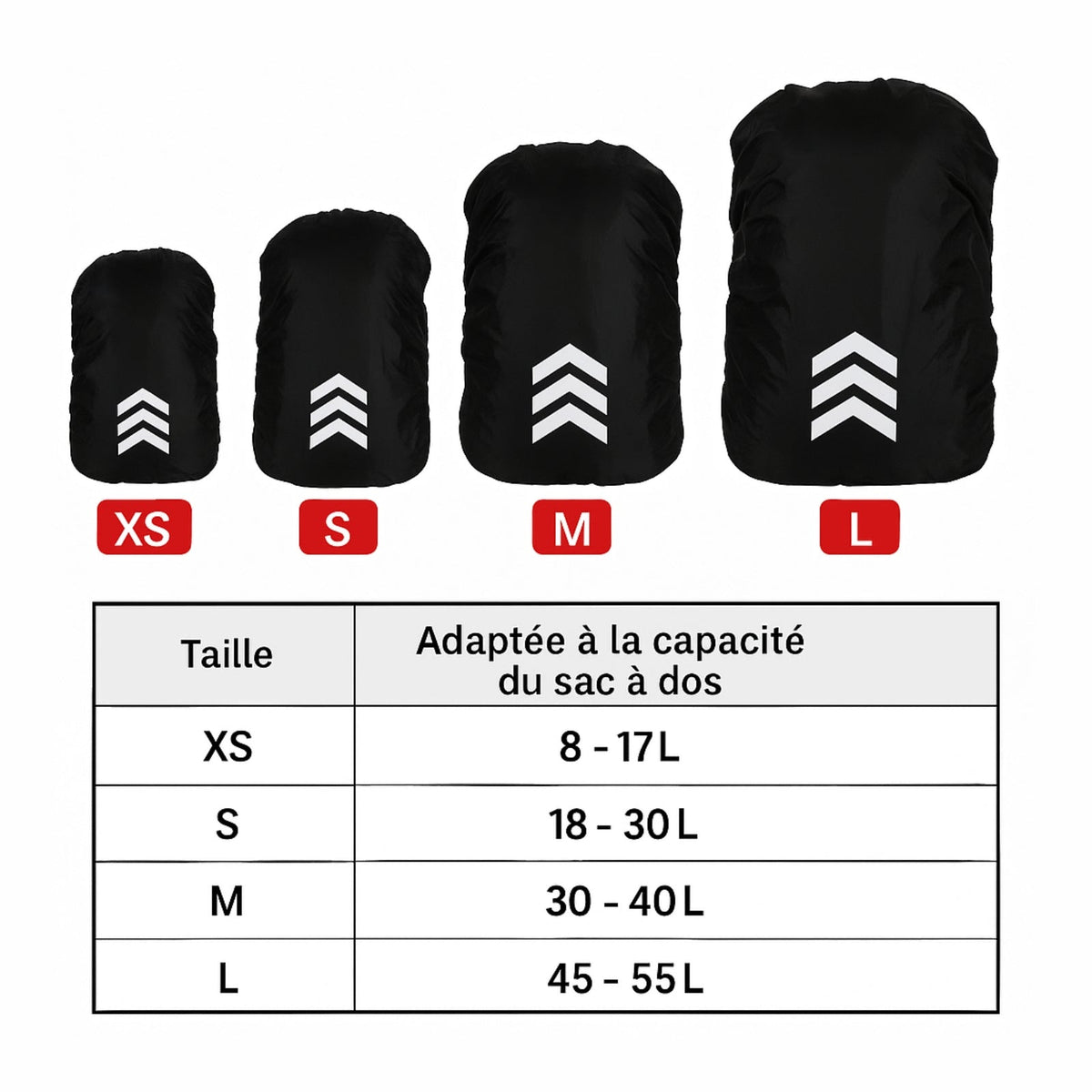 Randonnée Couvre Sac Fluo 18-55L — photo 5