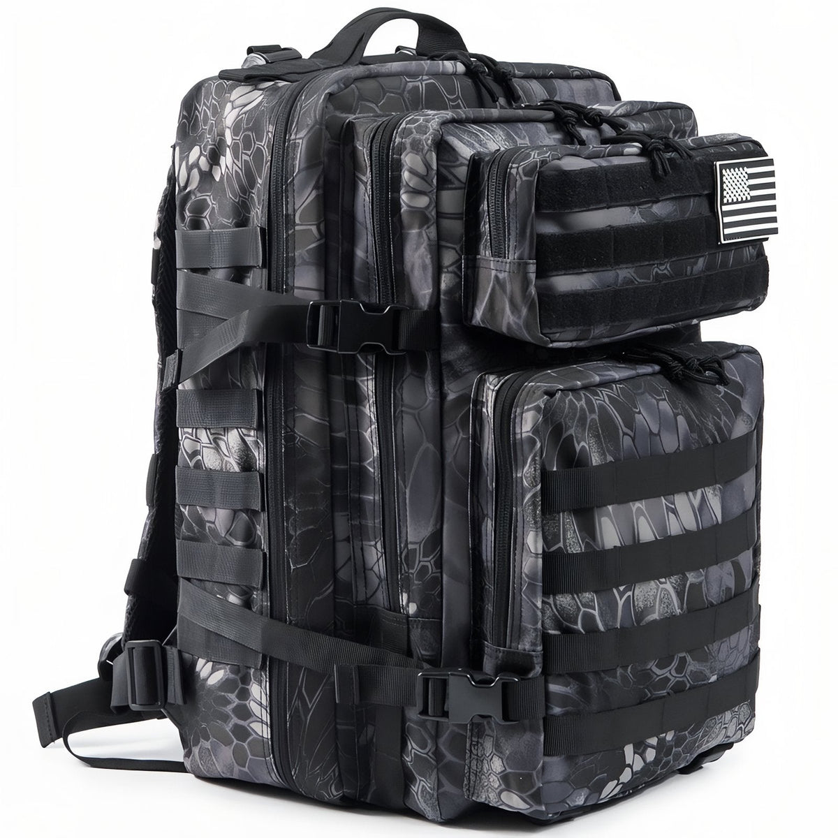 Sac à Dos Camouflage 45L noir et gris