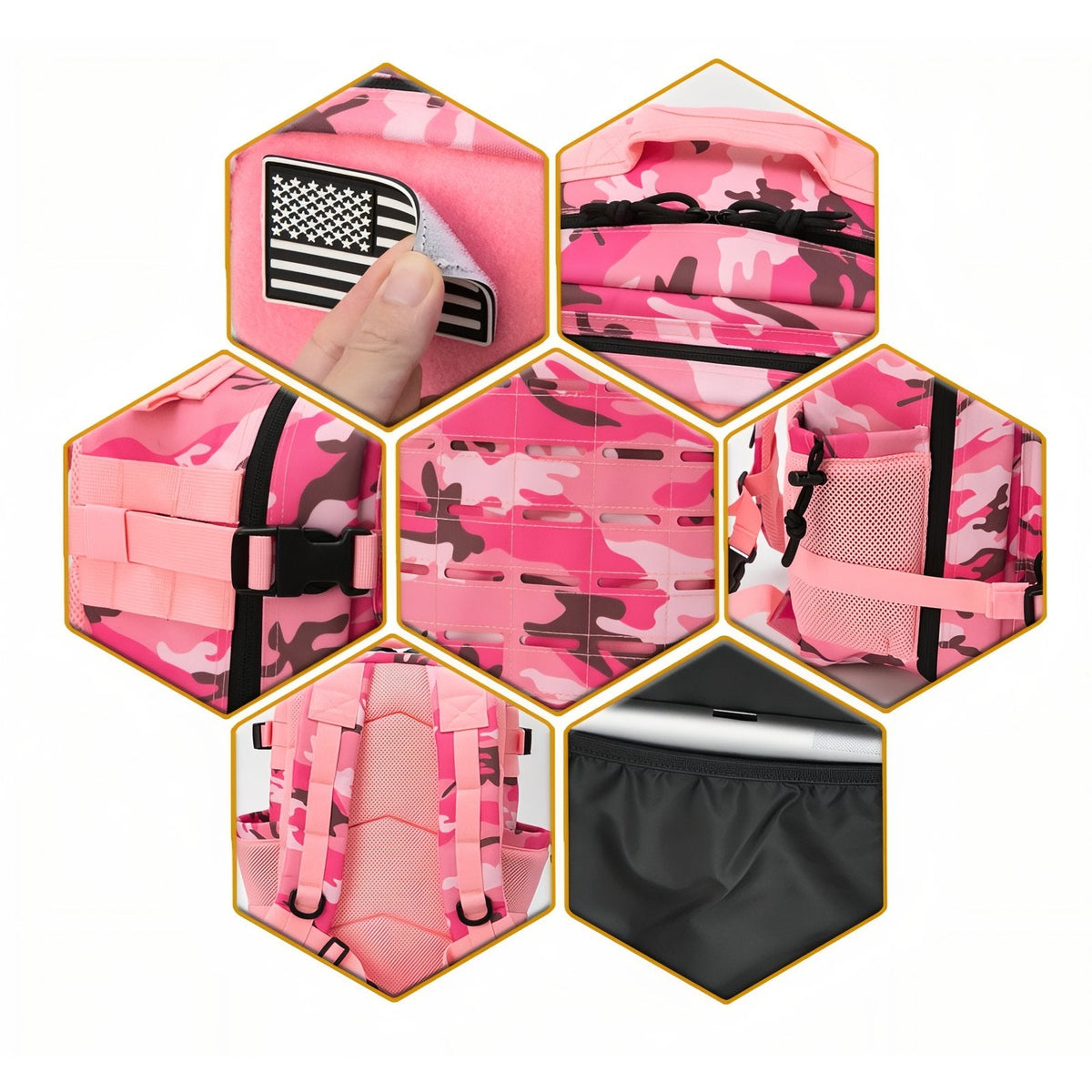 Sac à Dos Camouflage Rose 25L — photo 6