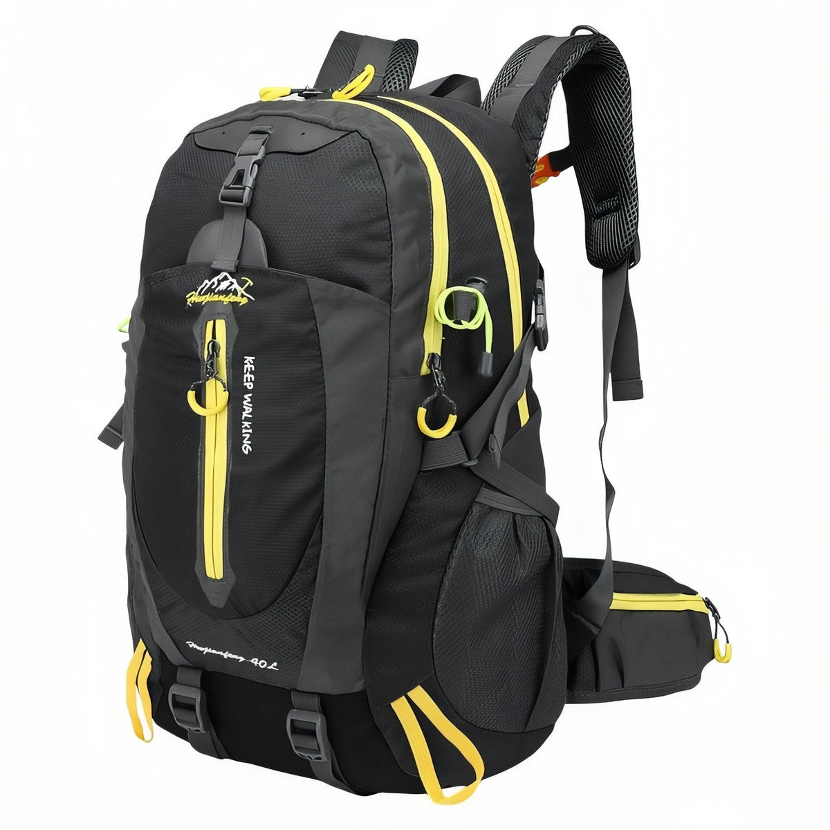 Sac à Dos Marche Randonnée 40L noir et jaune