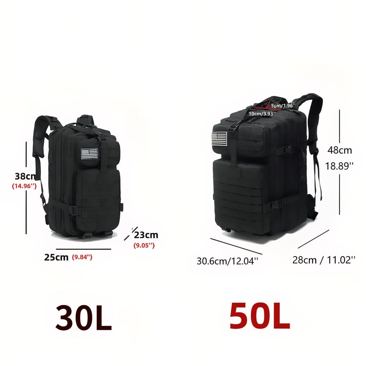 Sac à Dos Militaire Imperméable 30L/50L — photo 12