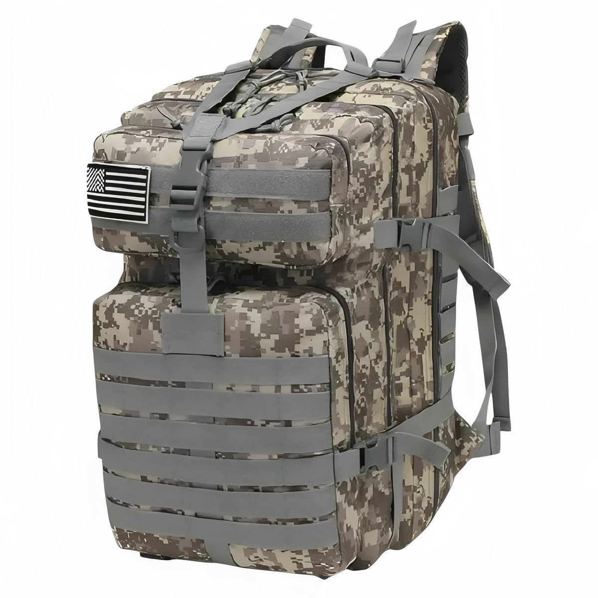 Sac à Dos Militaire Imperméable 30L/50L gris camouflage (50l)