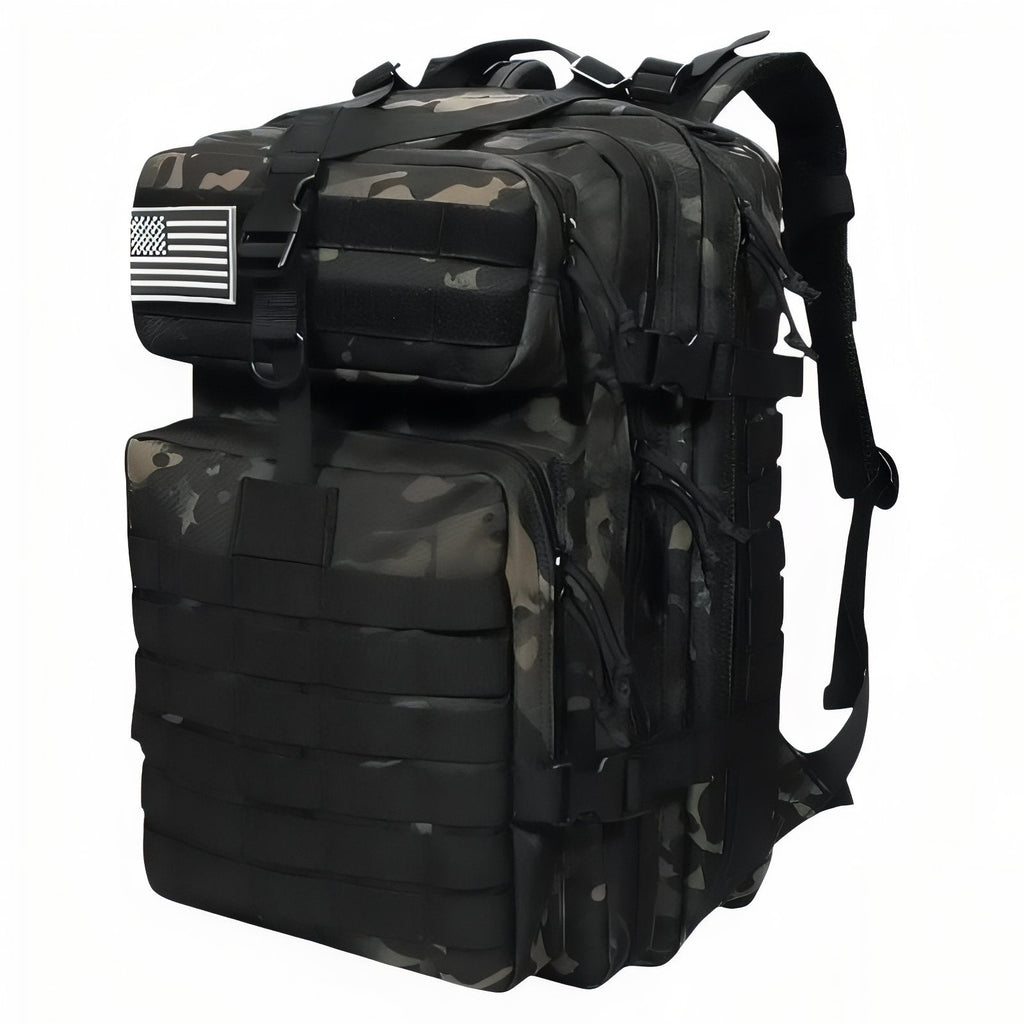 Sac à Dos Militaire Imperméable 30L/50L noir camouflage (50l)
