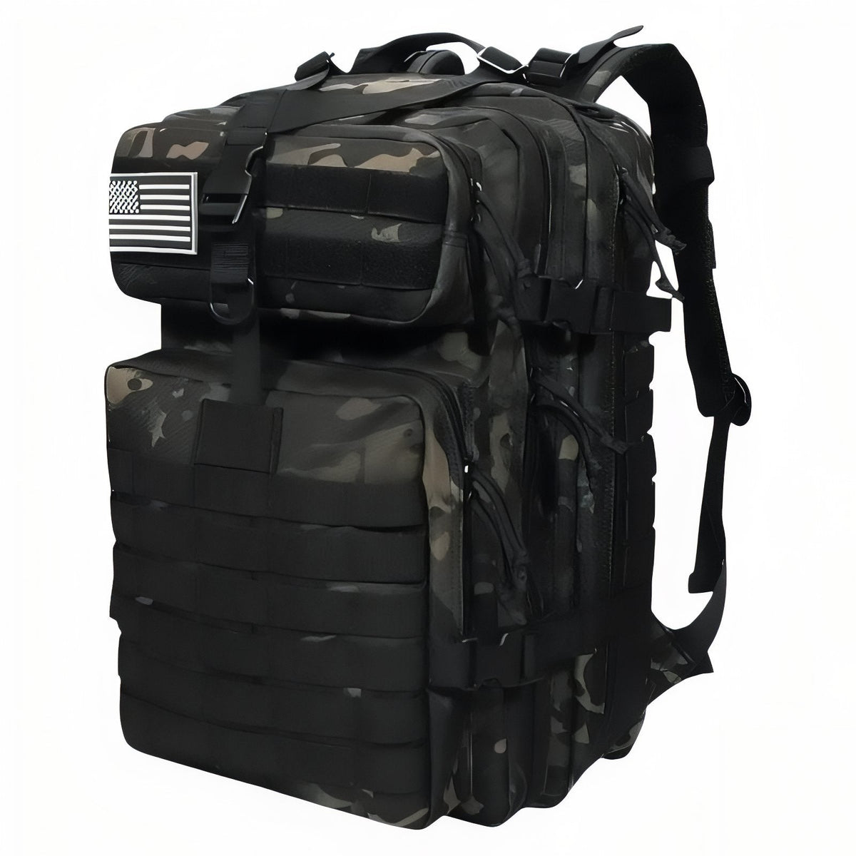 Sac à Dos Militaire Imperméable 30L/50L noir camouflage (50l)