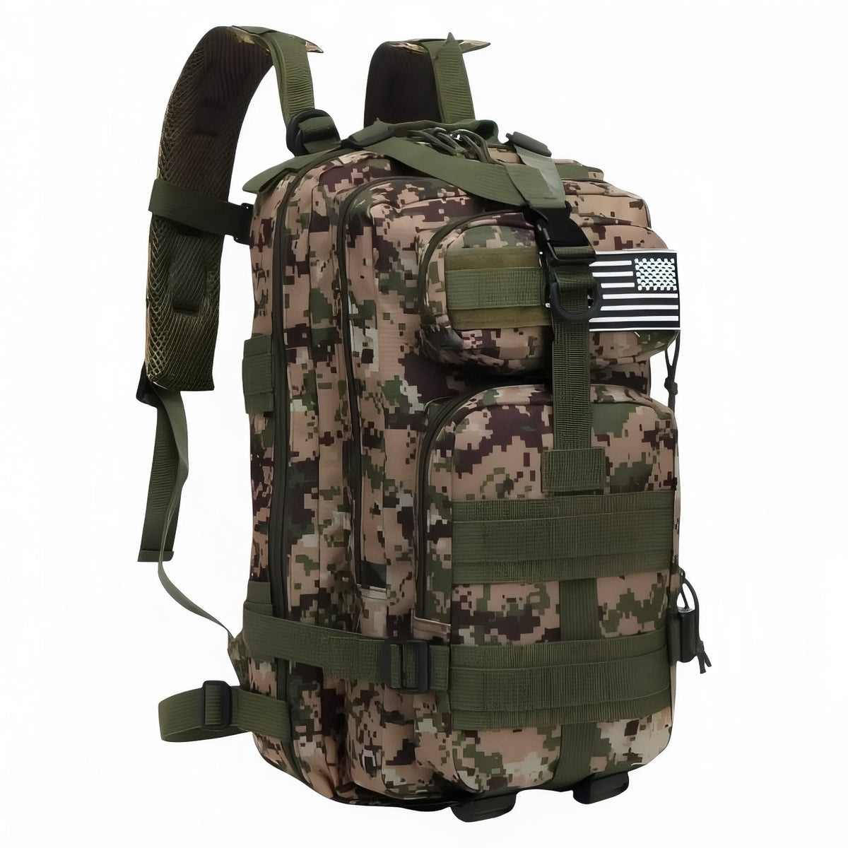 Sac à Dos Militaire Imperméable 30L/50L vert camouflage (30l)