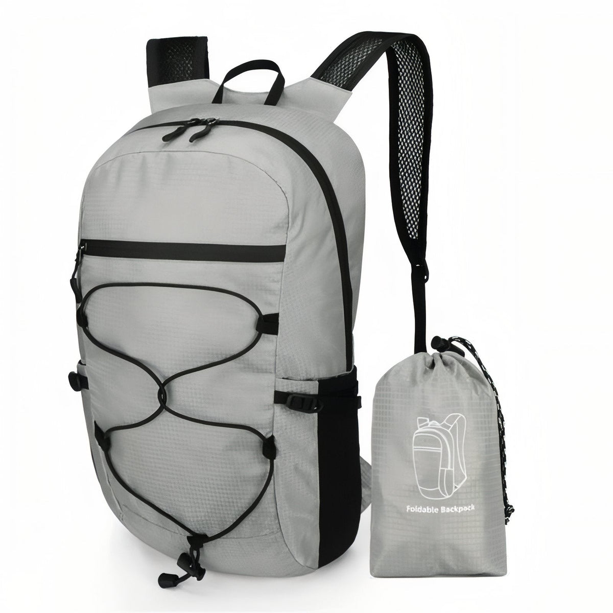 Sac à Dos Pliable et Imperméable gris clair