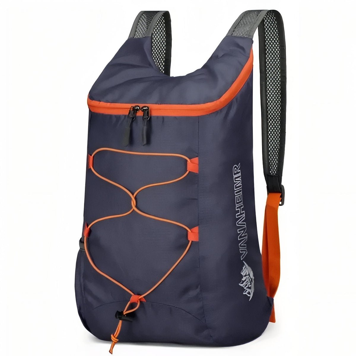 Sac à Dos Pliable Randonnée 20L bleu marine et orange