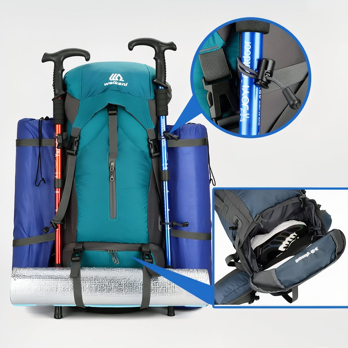 Sac à Dos Rando Avec Protection Pluie 70L — photo 10