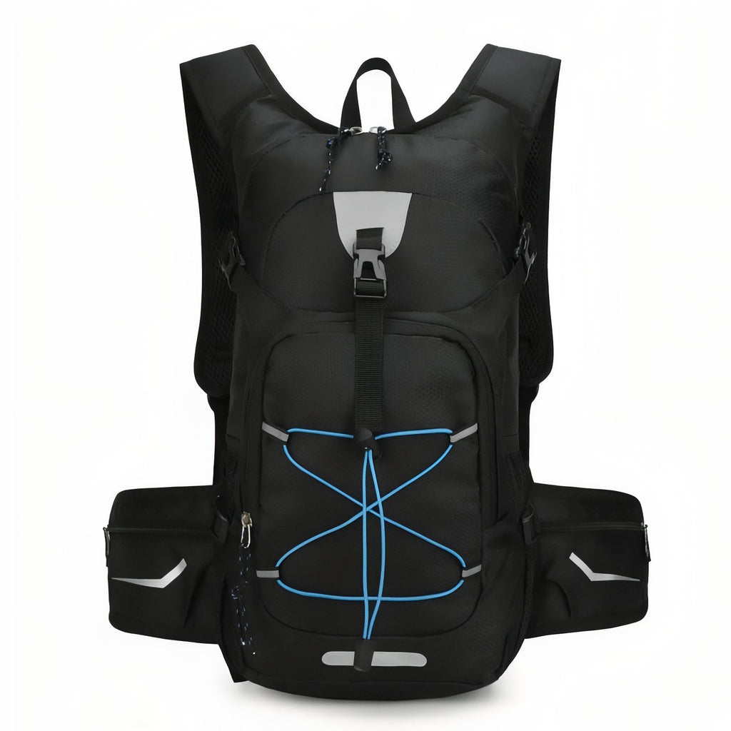 Sac à Dos Randonnée Avec Trou Pour Poche À Eau noir et bleu