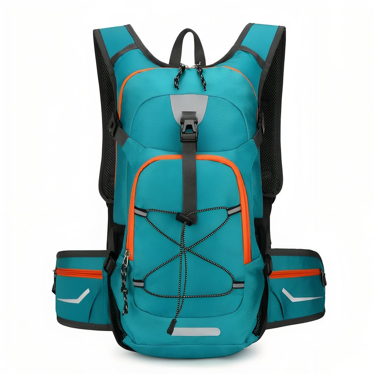 Sac à Dos Randonnée Avec Trou Pour Poche À Eau turquoise et orange