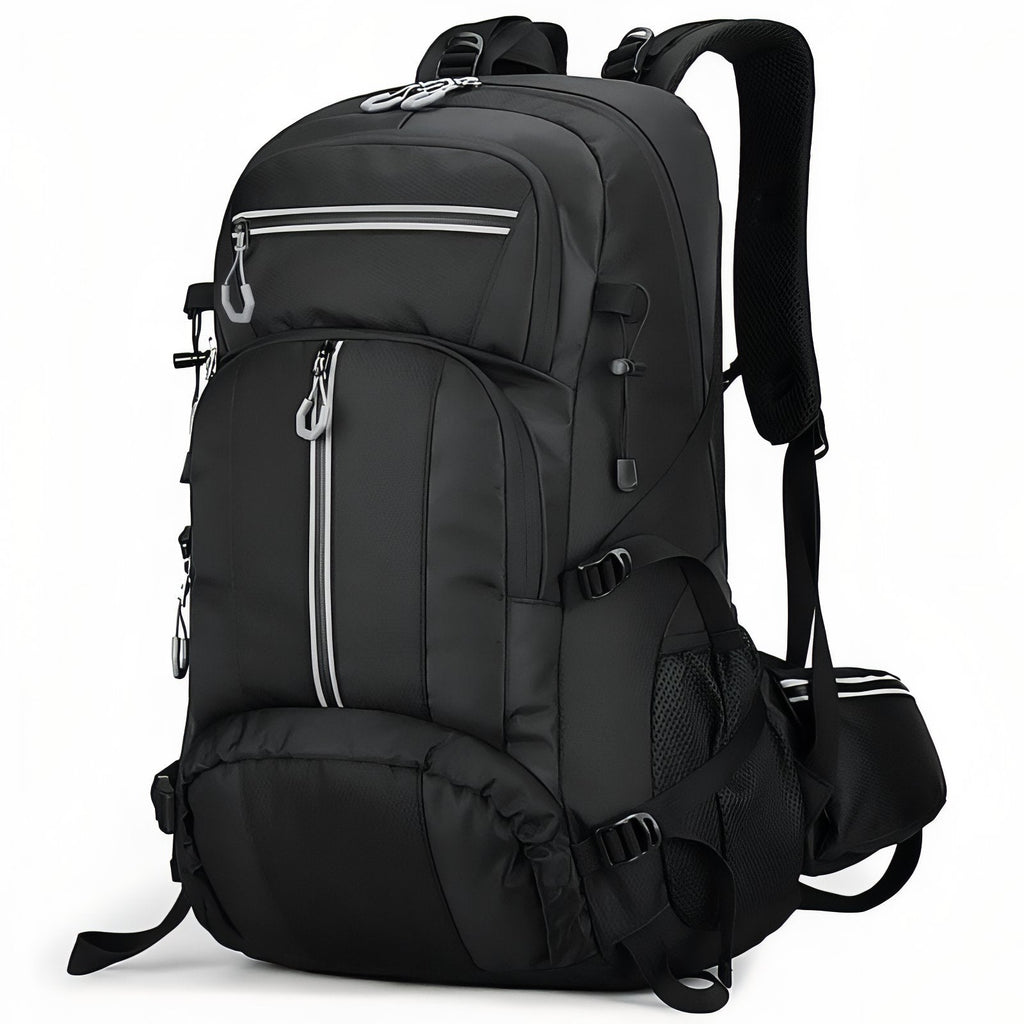 Sac à Dos Randonnée Multi-Poches 55L noir profond