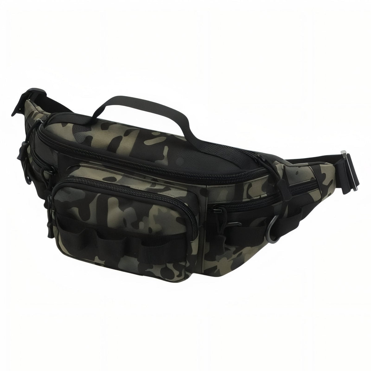Sac Banane Pour Randonnée vert foncé et noir