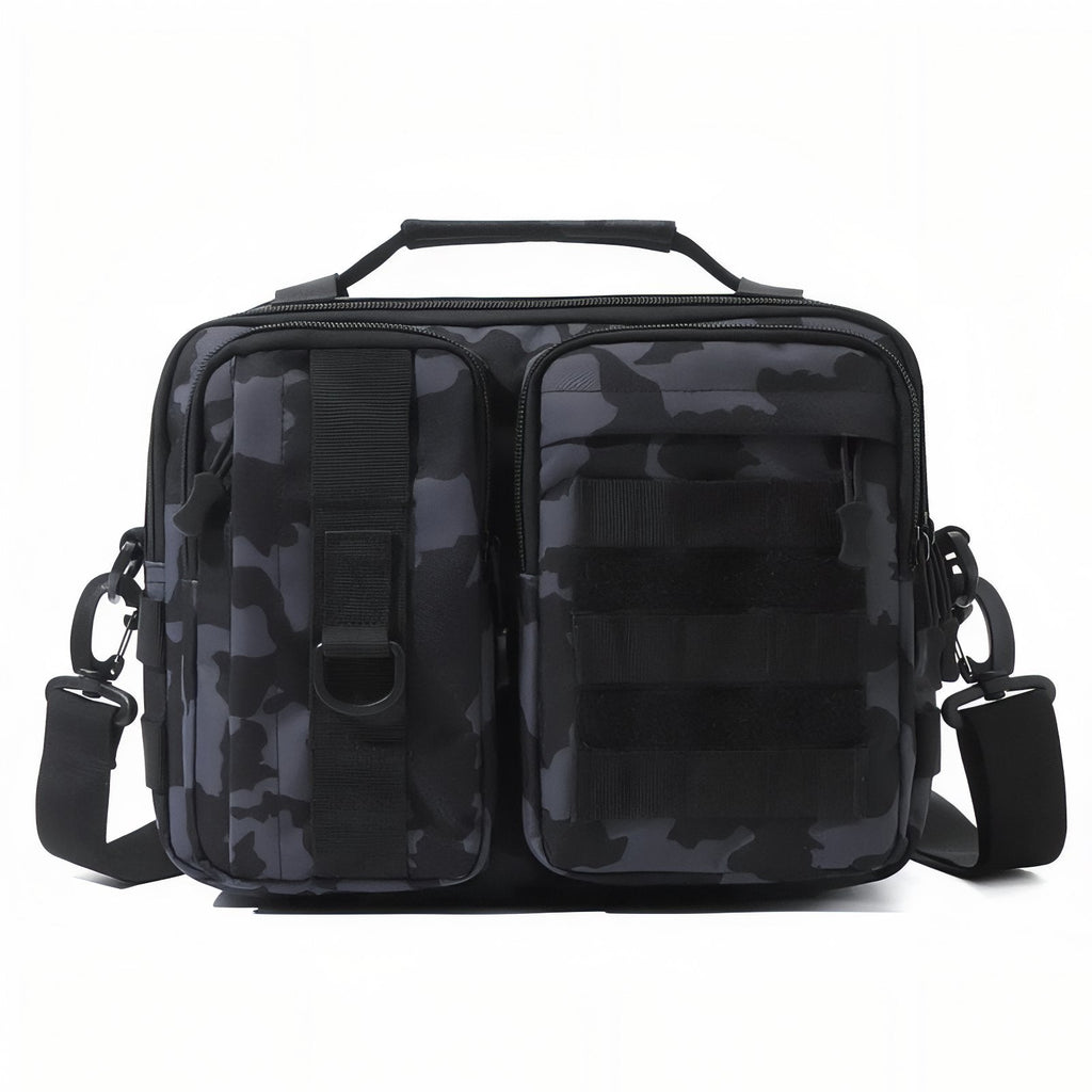 Sac Bandoulière Homme Militaire noir camouflage