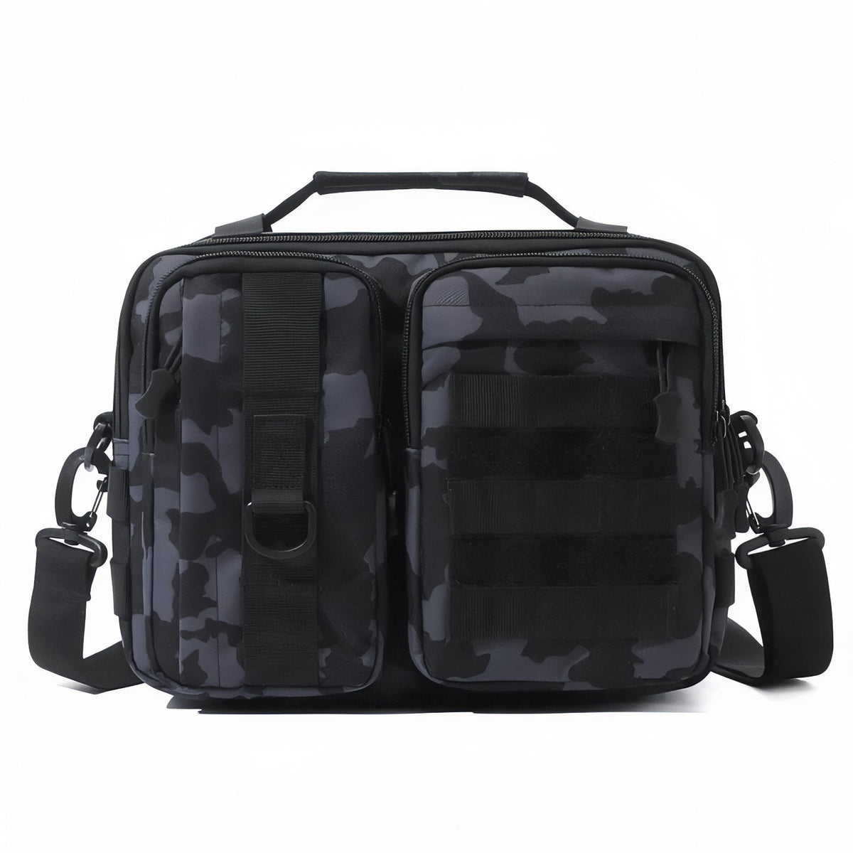 Sac Bandoulière Homme Militaire noir camouflage
