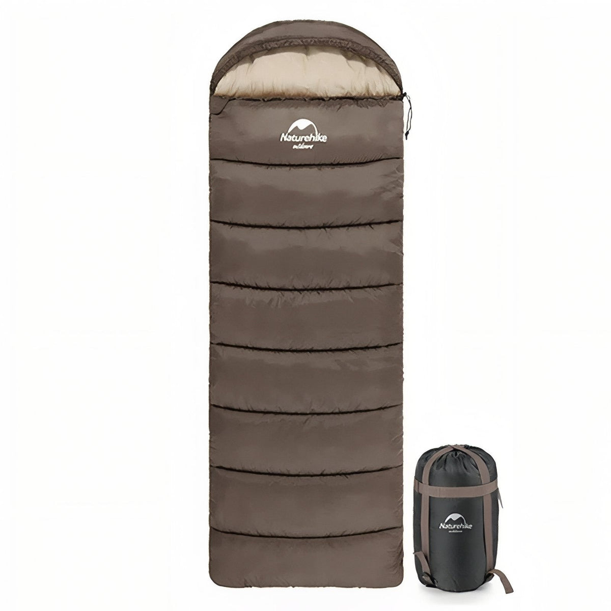 Sac De Couchage 3 Saisons Léger marron et beige