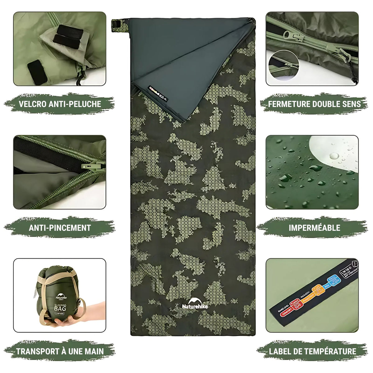 Sac De Couchage Camouflage Ultra Léger — photo 8