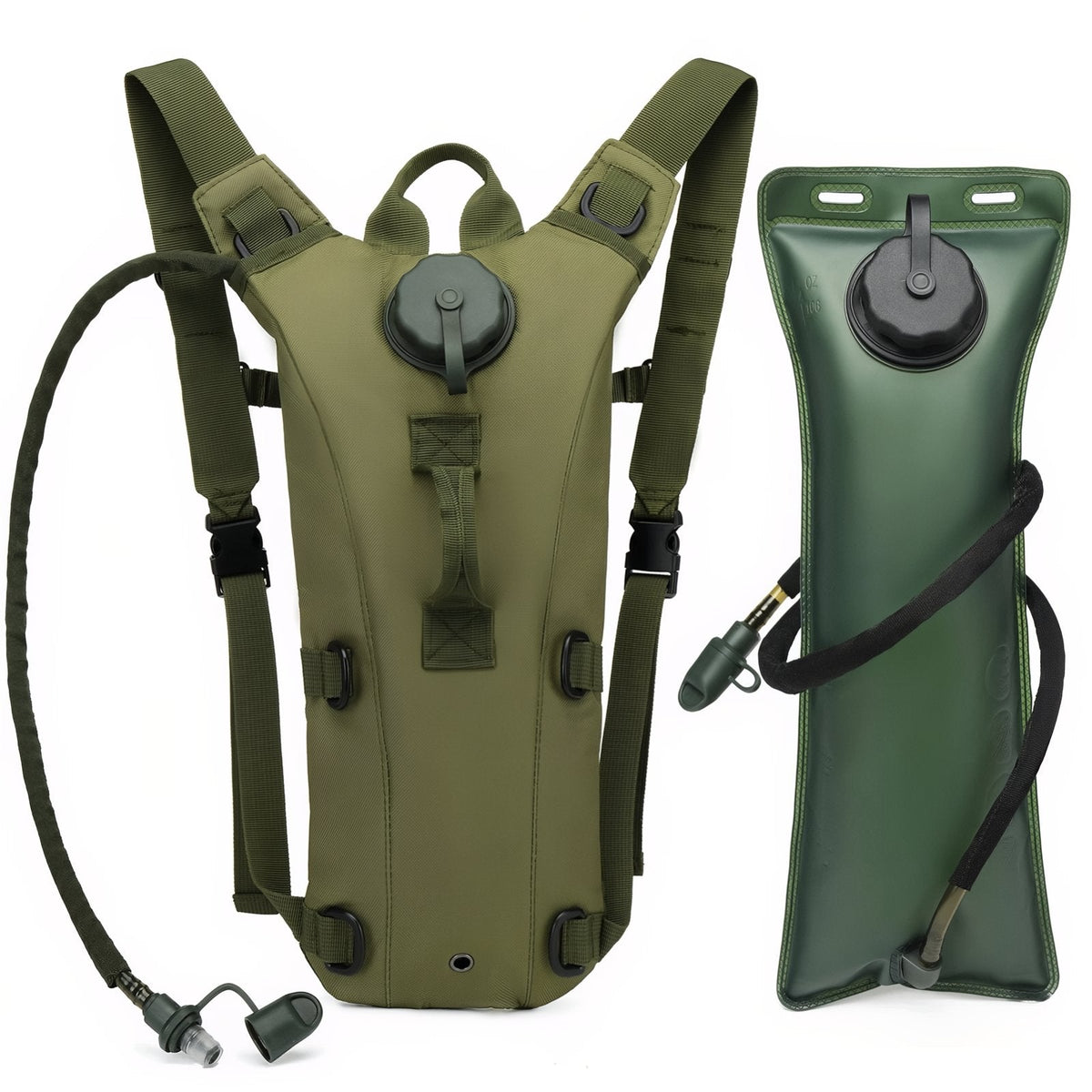Sac Gourde Randonnée 3L vert olive