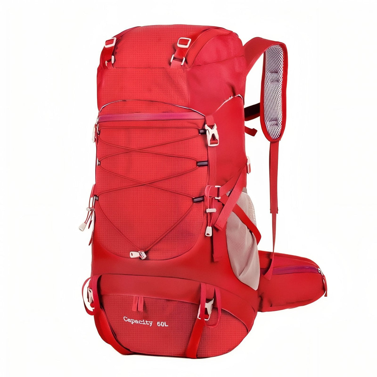Sac Randonnée Multipoches 50l rouge