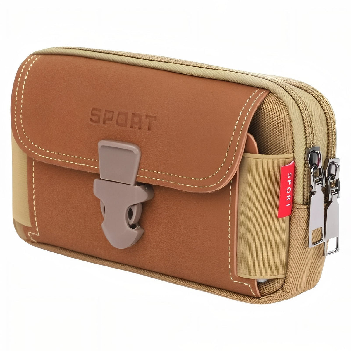 Sacoche Ceinture Randonnée marron camel