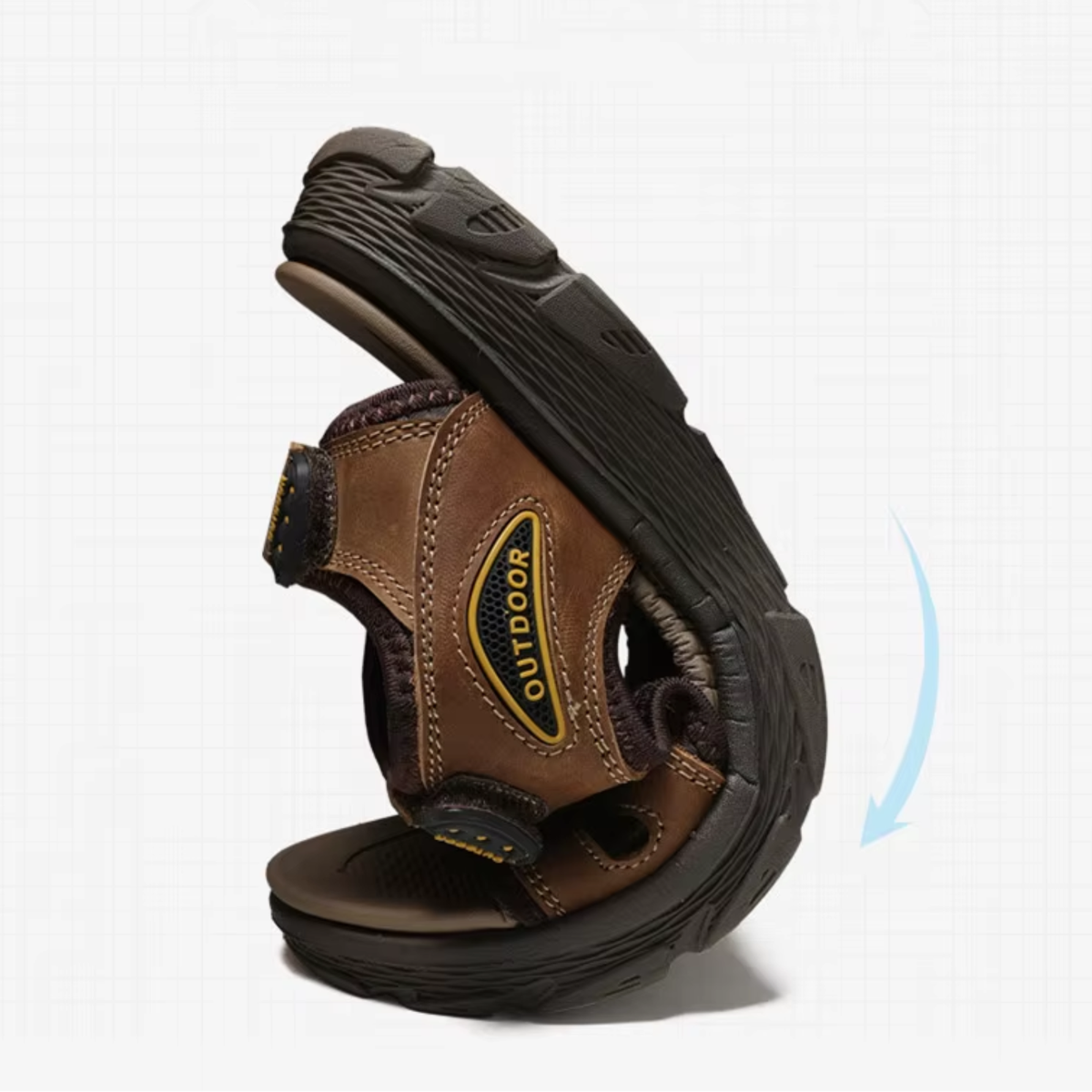 Sandales De Marche Homme Cuir — photo 3