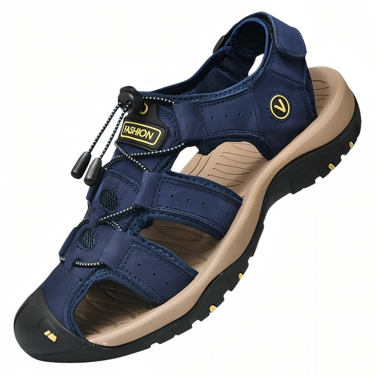 Sandales de Randonnée Homme Bout Fermé navy et beige