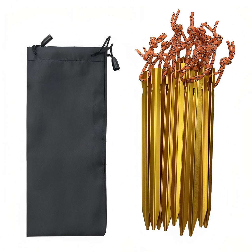 Sardine de Tente Aluminium 18 cm doré
