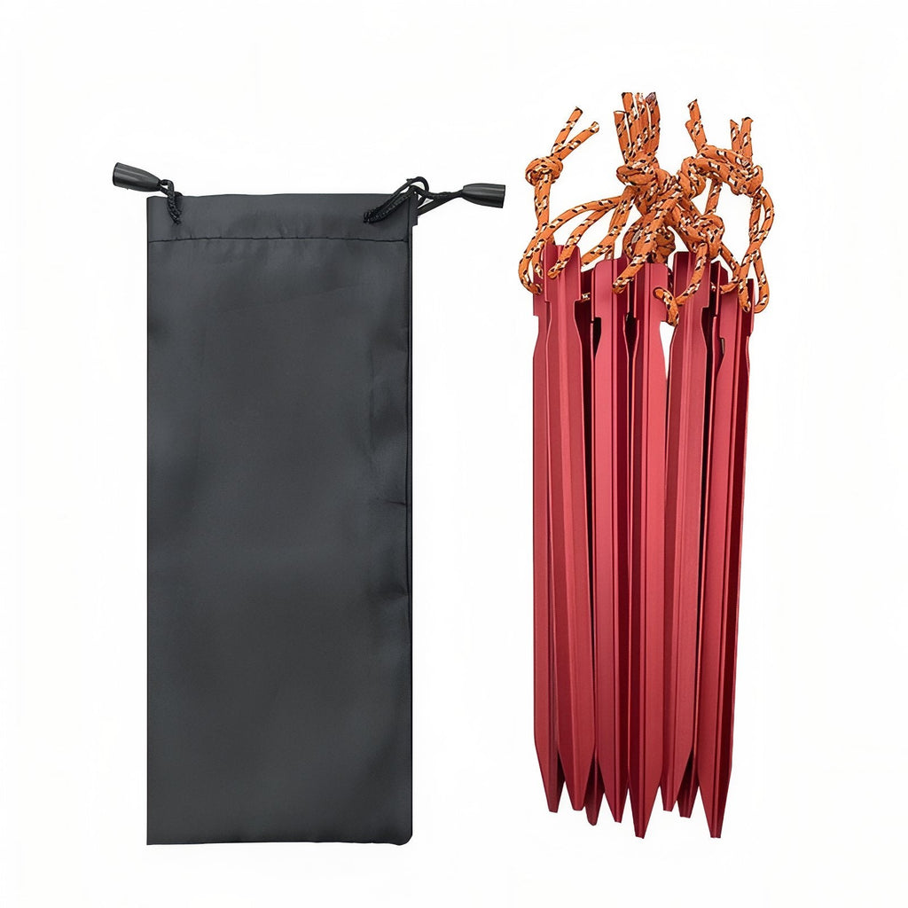 Sardine de Tente Aluminium 18 cm rouge