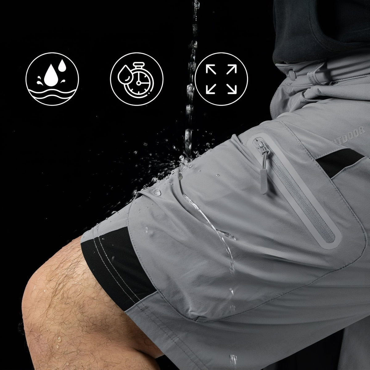 Short de Randonnée Homme Imperméable — photo 5