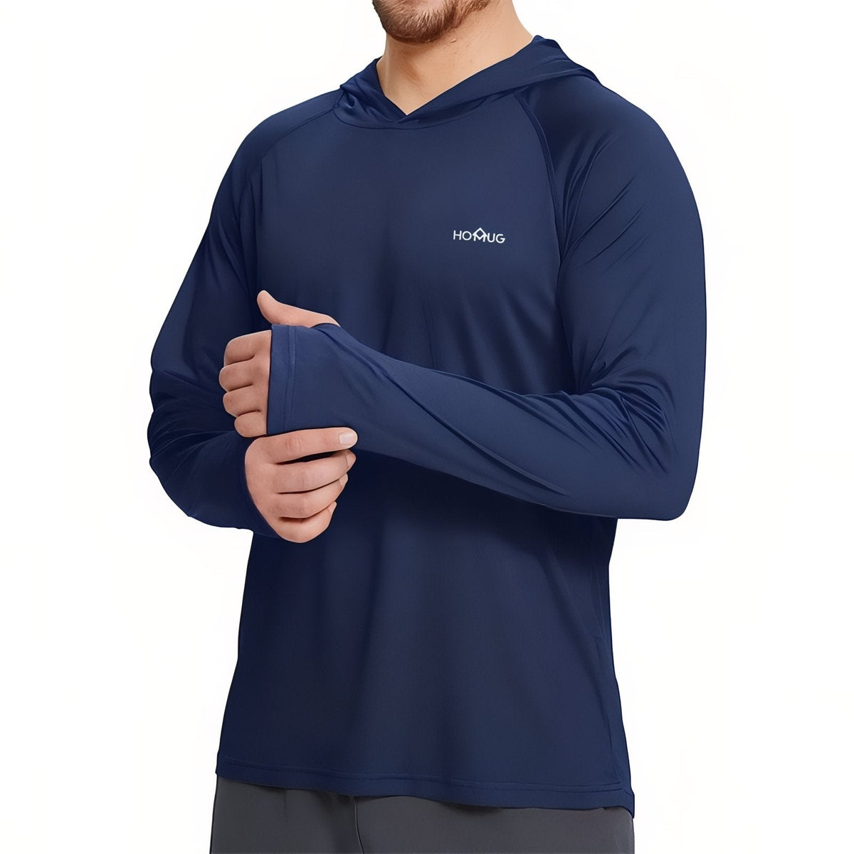 T-Shirt Anti-UV Homme Randonnée UPF50+ bleu marine