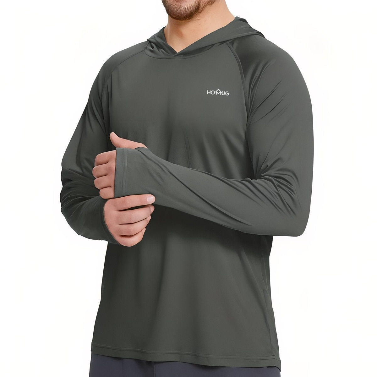 T-Shirt Anti-UV Homme Randonnée UPF50+ gris foncé