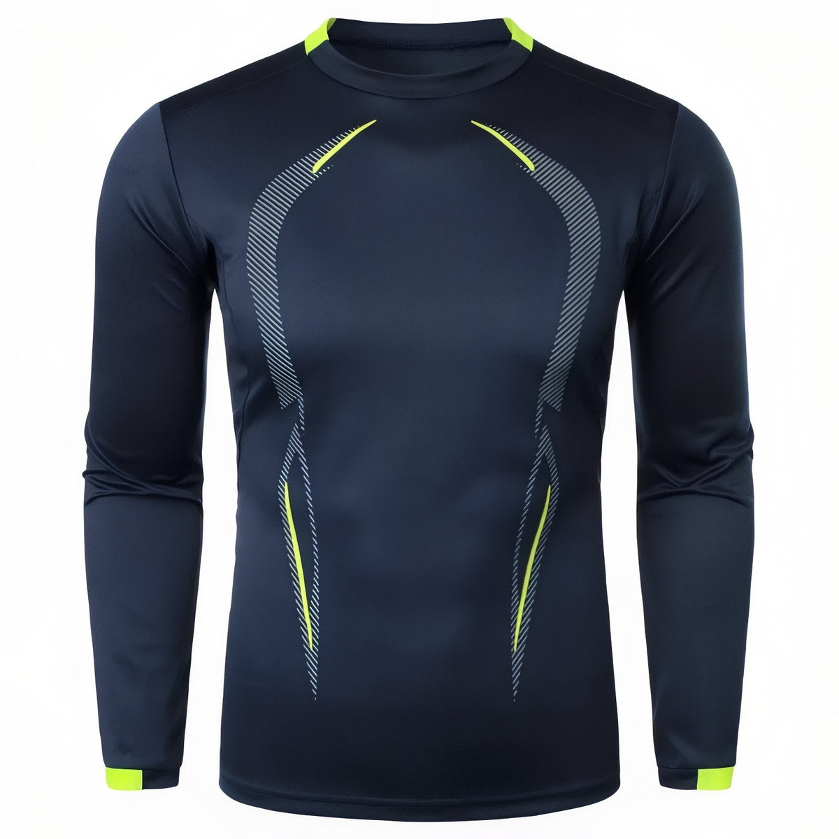 T-Shirt Manche Longue Randonnée Homme bleu marine