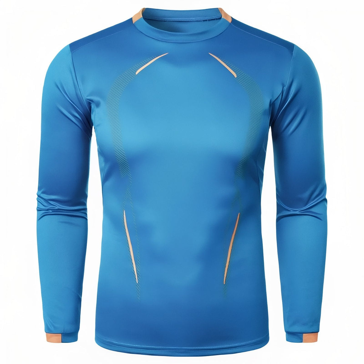 T-Shirt Manche Longue Randonnée Homme bleu