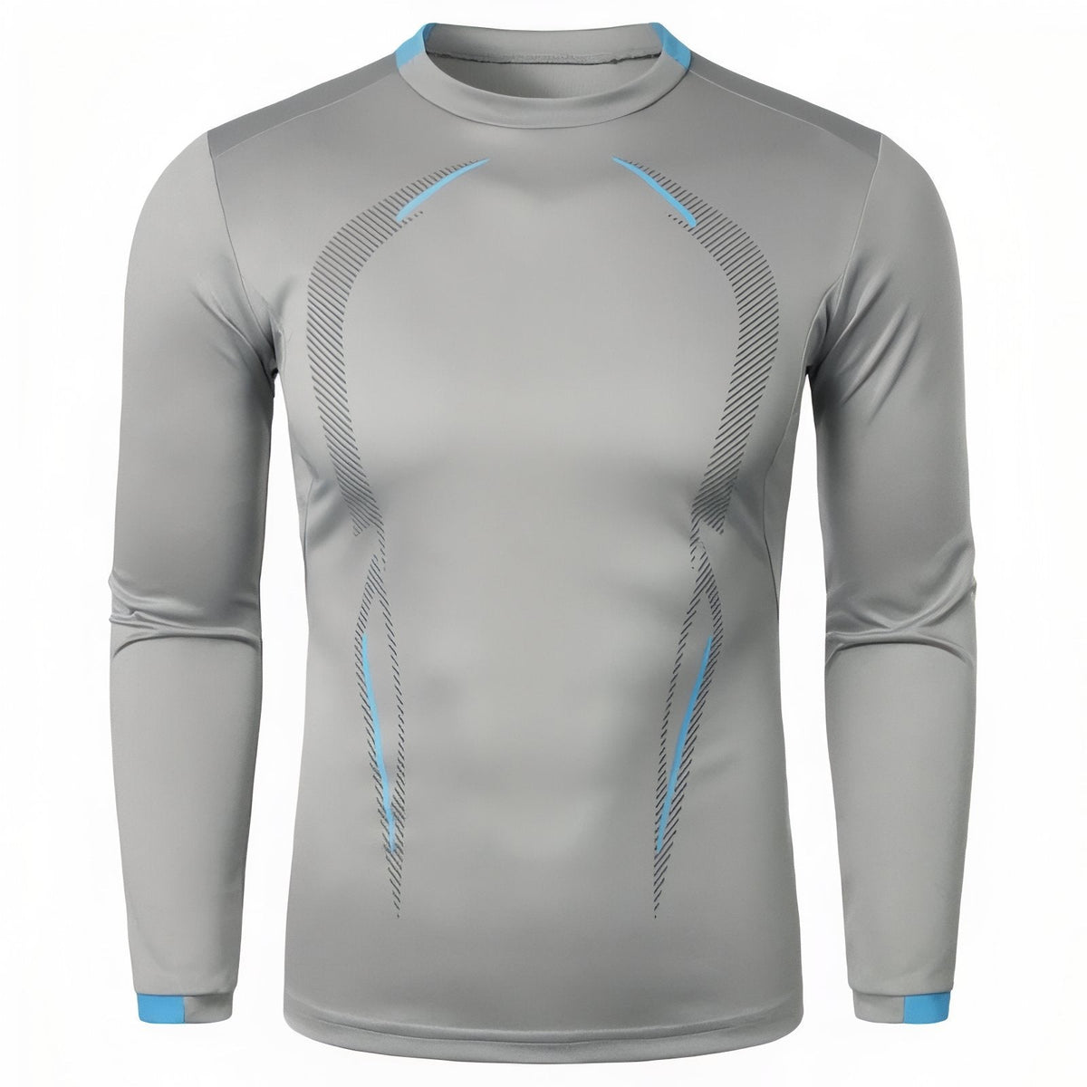 T-Shirt Manche Longue Randonnée Homme gris clair