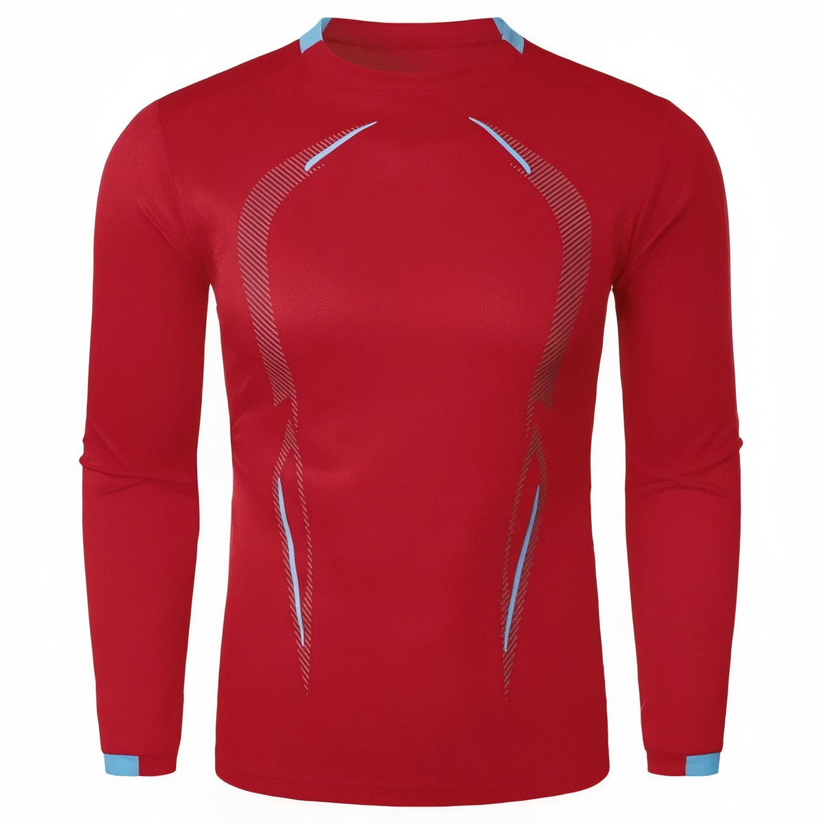 T-Shirt Manche Longue Randonnée Homme rouge