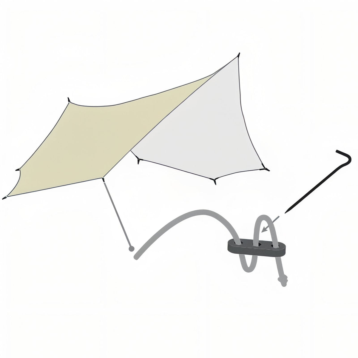 Tarp Randonnée 5.1x5.1M — photo 8