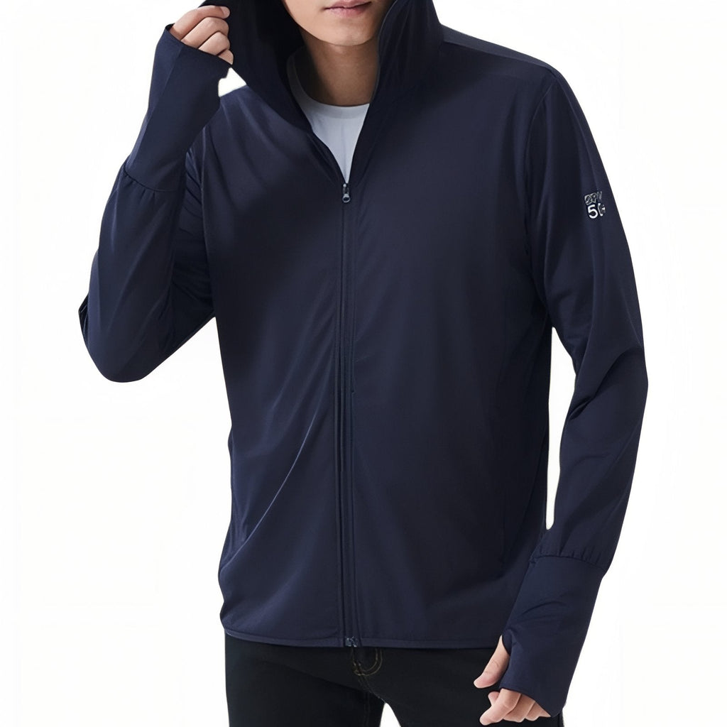 Veste Anti-UV Homme UPF 50+ bleu marine