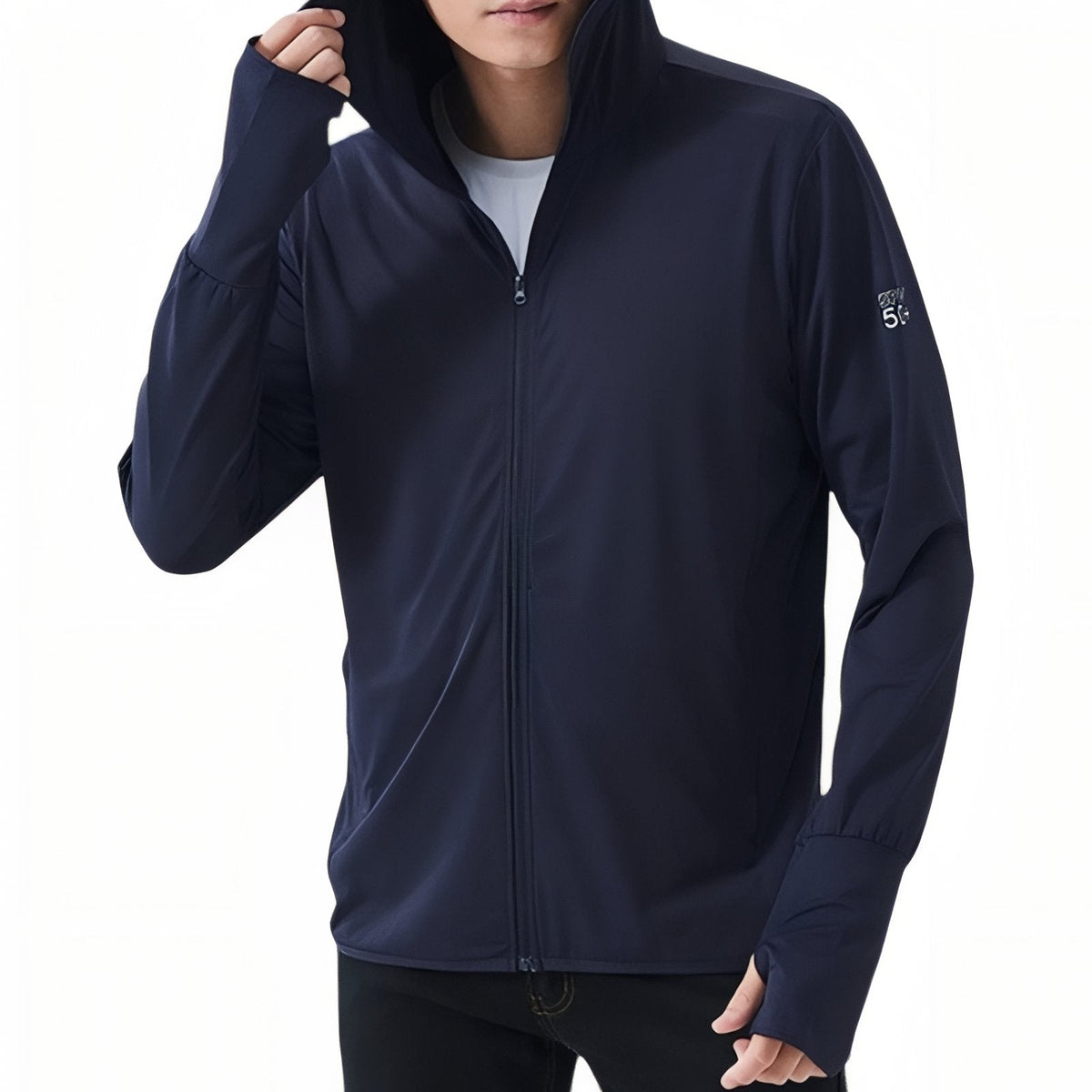Veste Anti-UV Homme UPF 50+ bleu marine