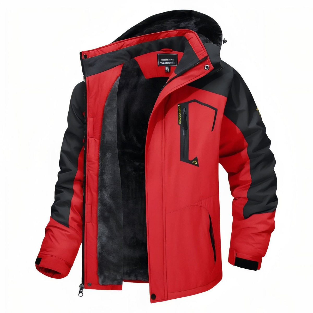 Veste Chaude Randonnée Homme rouge