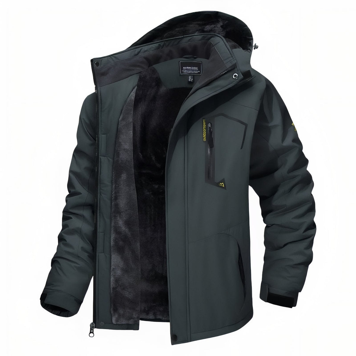 Veste Chaude Randonnée Homme vert foncé