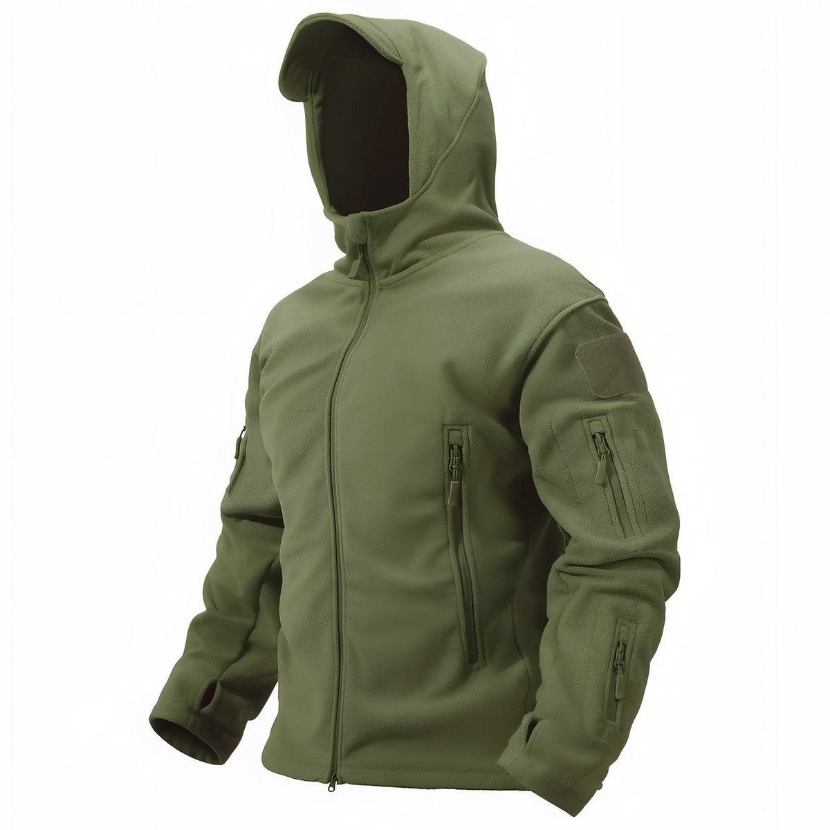 Veste Polaire Randonnée Homme vert olive