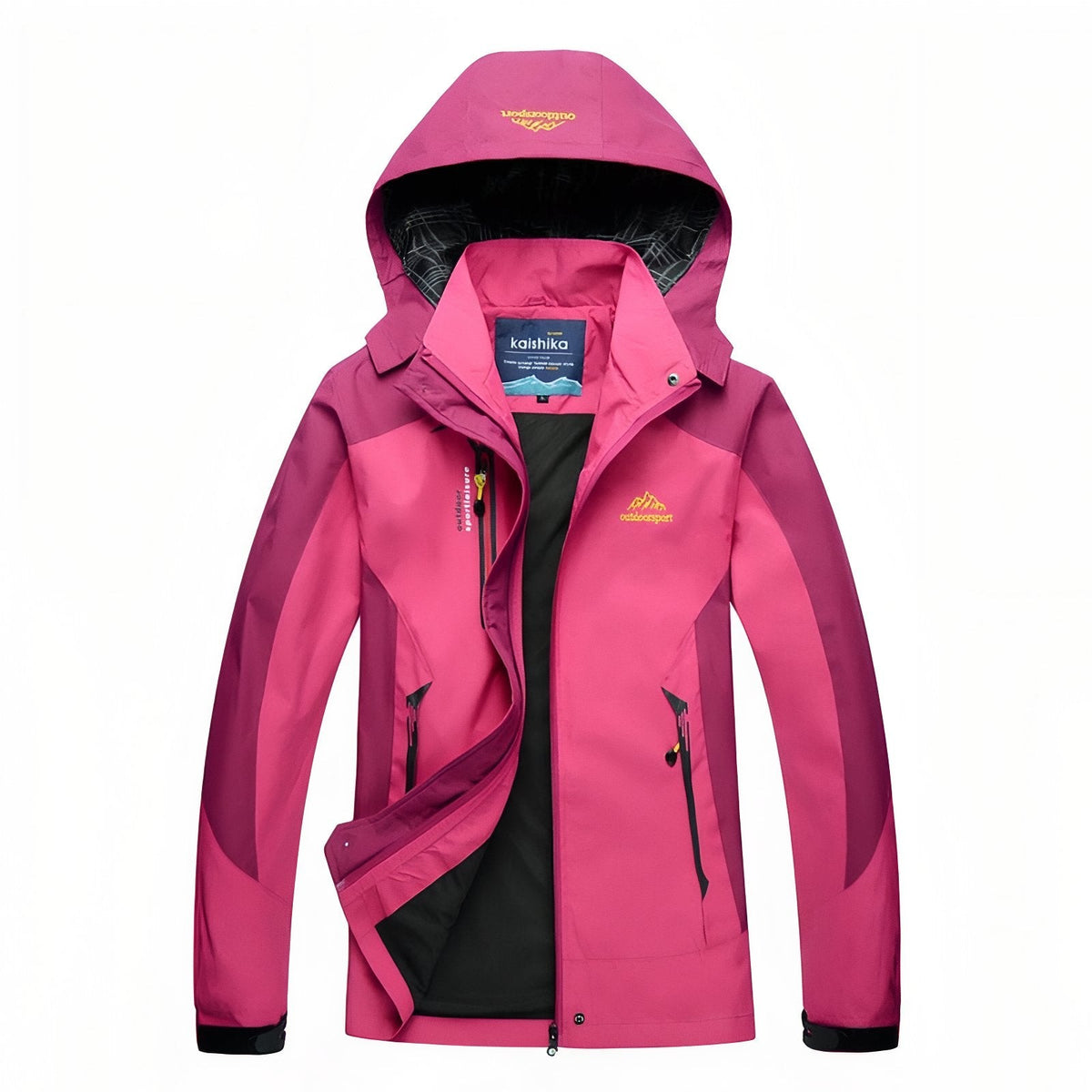 Veste Randonnée Femme Imperméable Et Respirante rose fuchsia